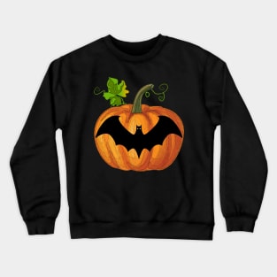 Bat in pumpkin Crewneck Sweatshirt